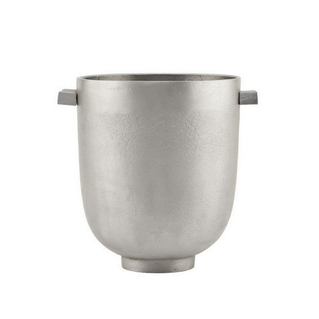 Cache-pot design aluminium  Foem Couleur argent <span itemprop=