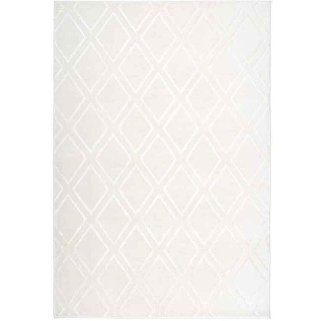 Tapis rectangulaire en polyester Monroe 300 Couleur blanc <span itemprop=