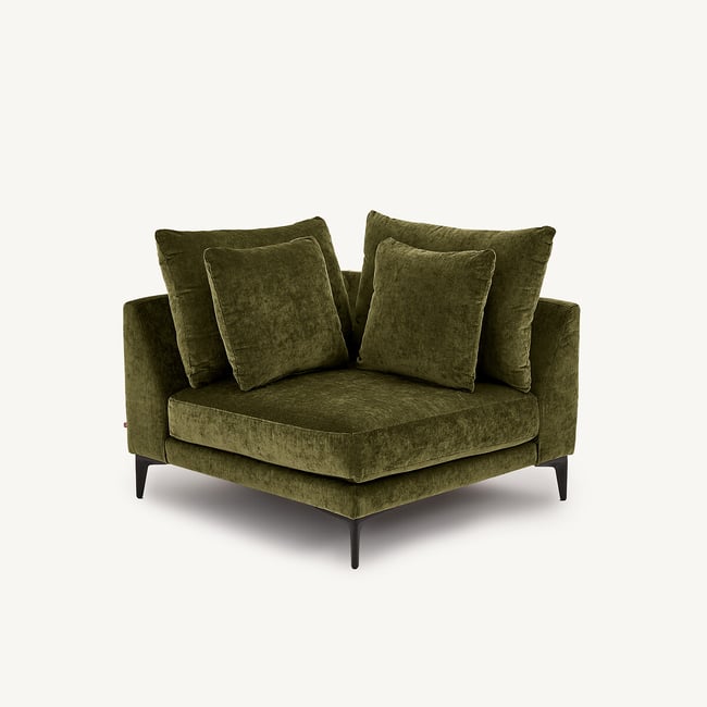 Divano angolare in velluto misto, MODERNISTE, design Emmanuel Gallina - AM.PM X EMMANUEL GALLINA