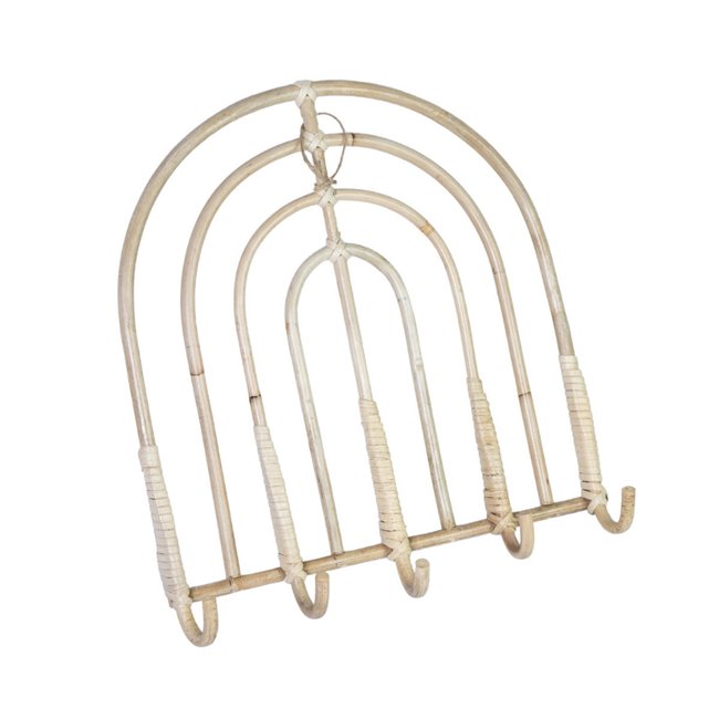 Etagère arc-en-ciel murale en rotin RAINBOW Couleur naturel <span itemprop=