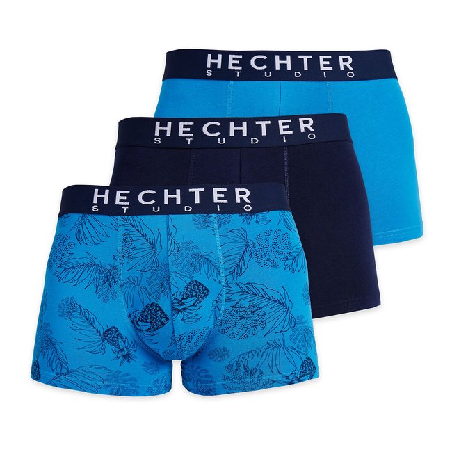 Lote de 3 boxers marinho + azul <span itemprop=