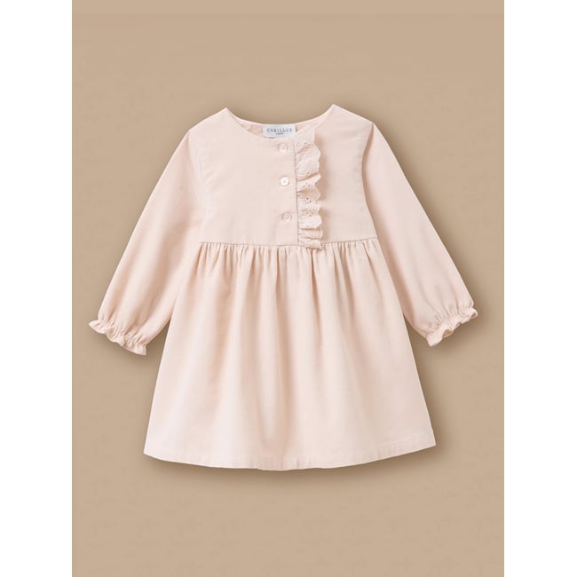 Robe velours et broderie - CYRILLUS