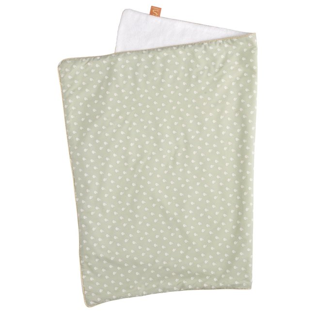 Couverture bébé en coton vert <span itemprop=