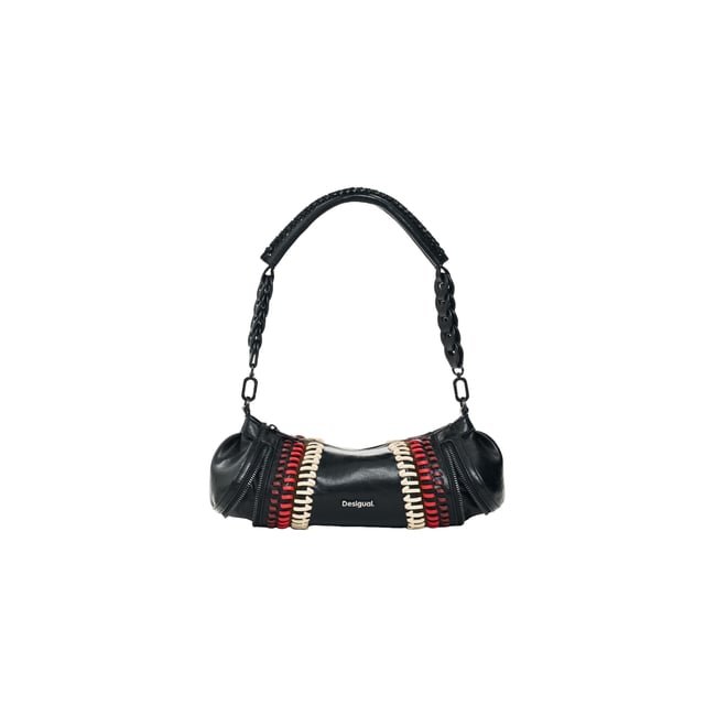 Sac matelassé moyen noir <span itemprop=