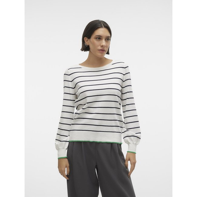 Pullover im Matrosen-Look, Rundhalsausschnitt weiss/marine <span itemprop=