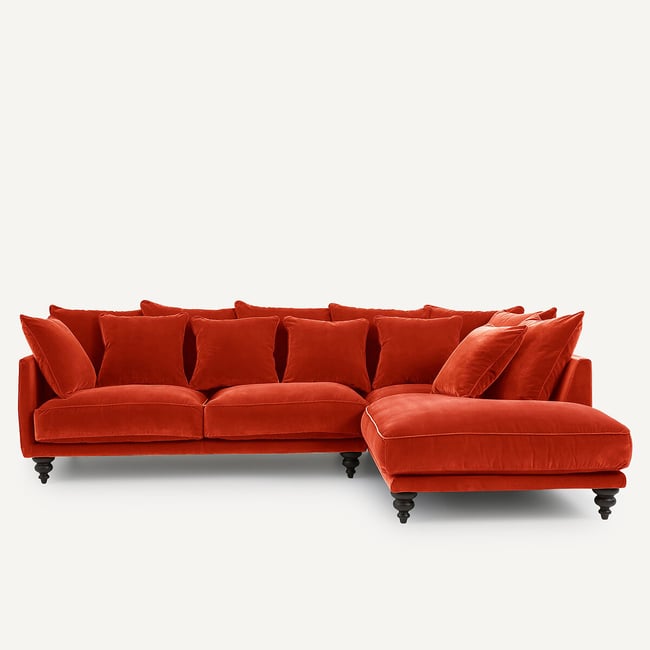 Fluwelen hoekbank, LAZARE - AM.PM
