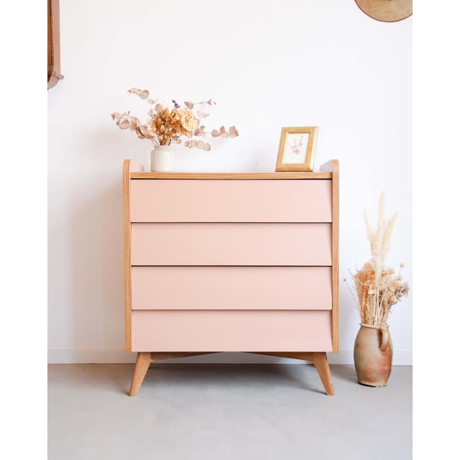 Commode en bois Garance N°661 - Bon état Couleur bois foncé <span itemprop=