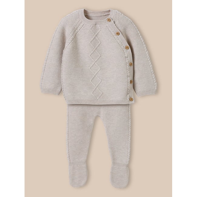 Ensemble naissance - coton biologique et laine - CYRILLUS