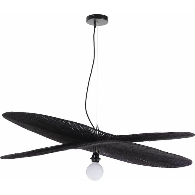 Suspension en jute style aérien Couleur noir <span itemprop=