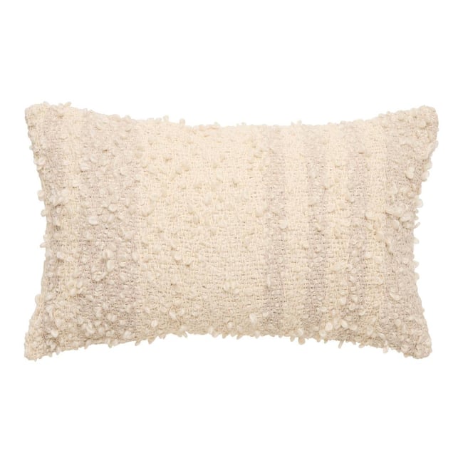 Coussin rectangulaire BERYL beige lin <span itemprop=