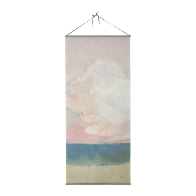 Toile trompe-l'œil Coucher de Soleil Couleur ocre <span itemprop=