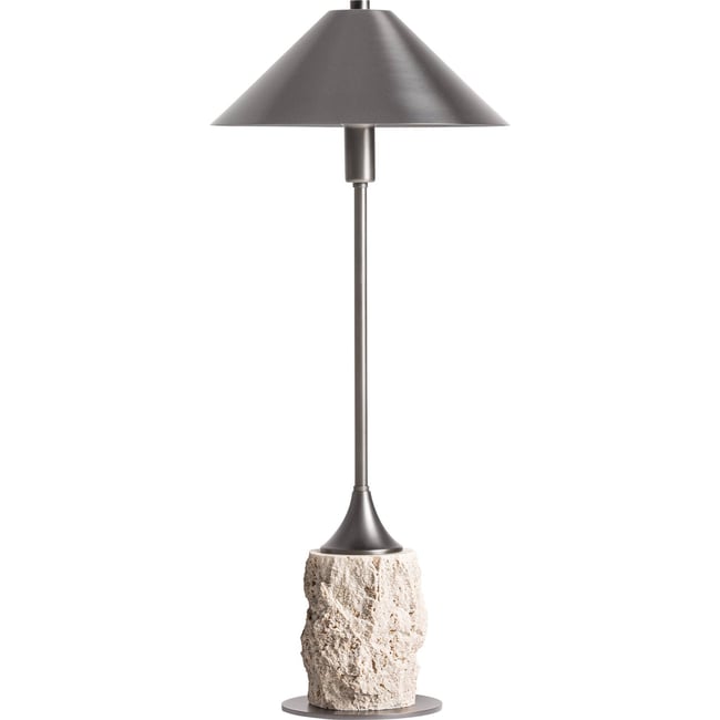Lampe à poser en marbre et laiton Couleur blanc et noir <span itemprop=