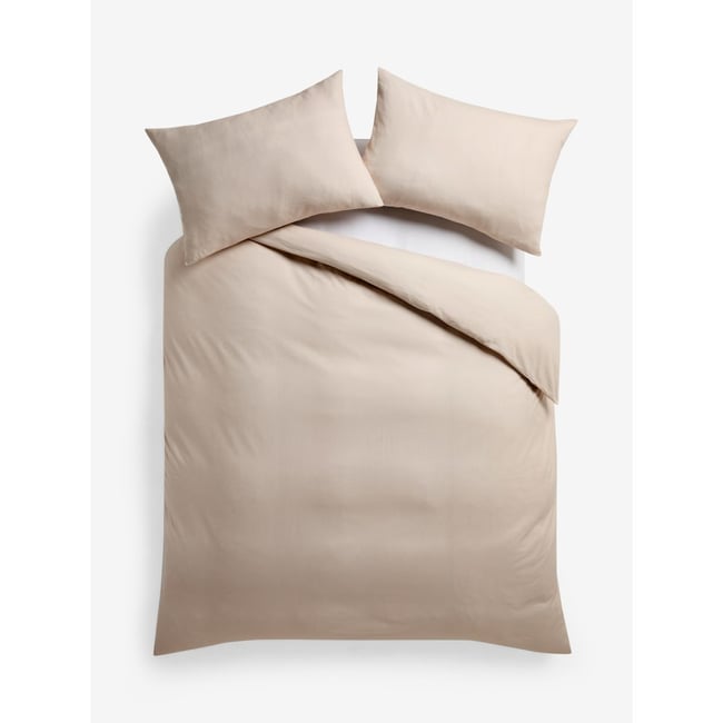 Parure de lit en coton brossé ultra doux naturel <span itemprop=