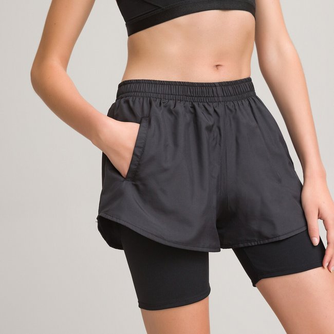 2-in-1 Sports Shorts black LA REDOUTE COLLECTIONS