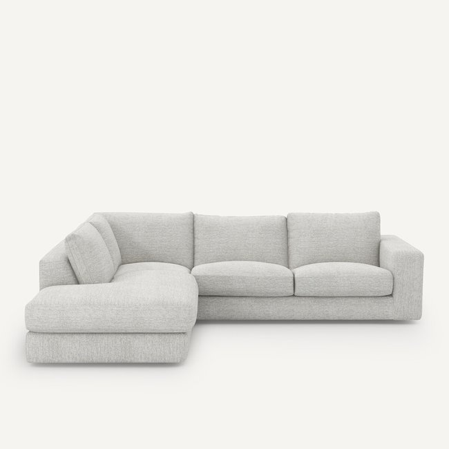 Ecksofa Skander, Jaspé grau/weiss <span itemprop=