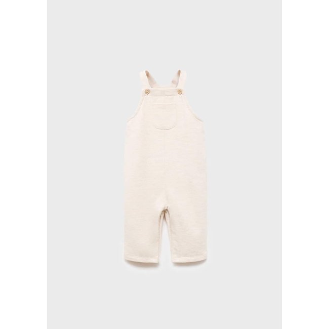 Salopette en coton sable <span itemprop=