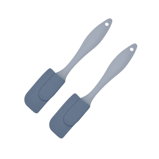 Set de 2 ustensiles de pâtisserie spatule en silicone ELEMENTAL bleu <span itemprop=