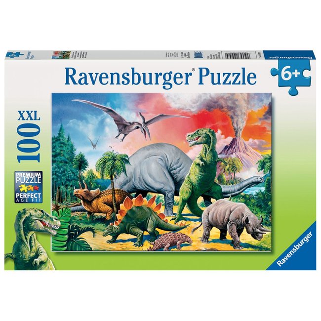 Ravensburger - puzzle enfant - puzzle 100 p xxl - au milieu des dinosaures - dès 6 ans - 10957 - RAVENSBURGER