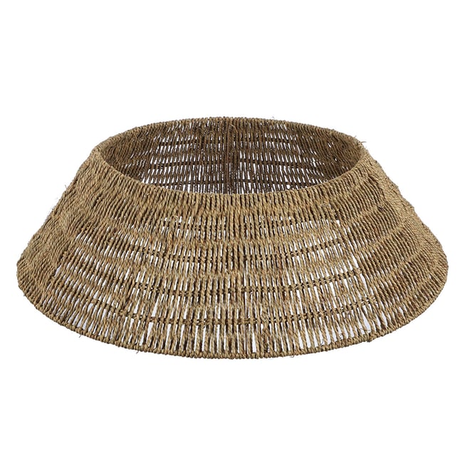 Jupe de sapin décorative en fibres naturelles D84 NOEL Couleur marron <span itemprop=