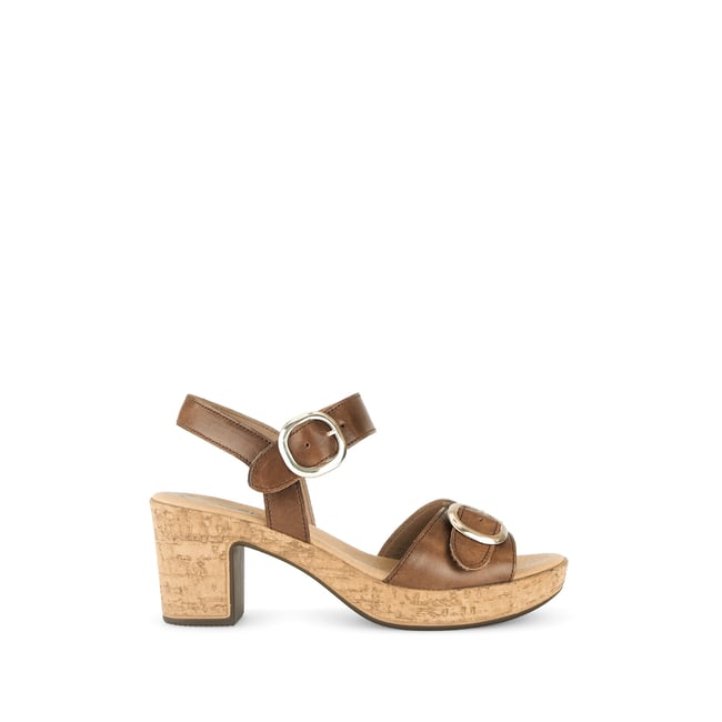 Sandales à Lanières Gabor Pour Femme - Cuir Lisse, Semelle Confort Rollingsoft, Talon 3 Cm
