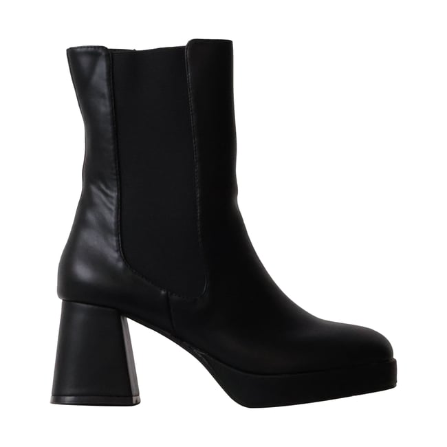 Bottines à Talon Zip noir <span itemprop=