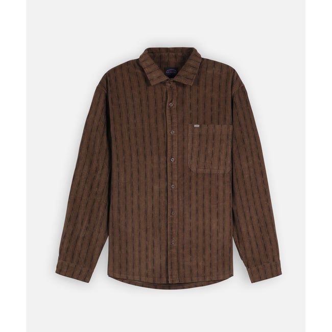Chemise manches longues VERTRIDE deep brown <span itemprop=