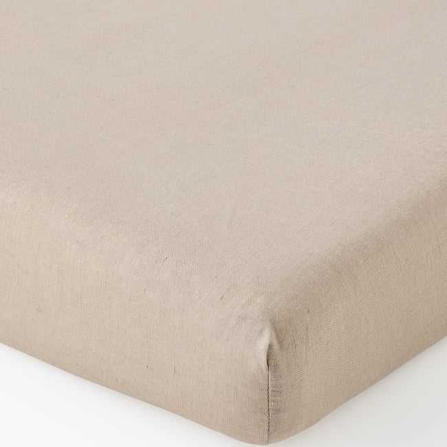 Drap housse, 100% lin mulot <span itemprop=