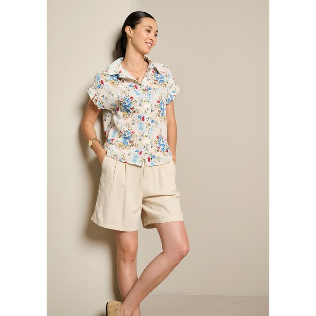 Chemise florale fluide multicolor <span itemprop=
