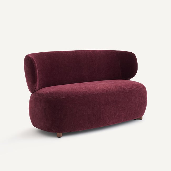 Modalie Velvet Day Bed, Designed by Emmanuel Gallina burgundy red EMMANUEL GALLINA X AM.PM