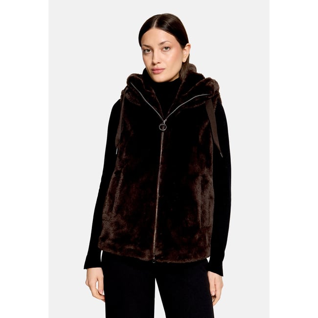 Veste sans manches en peluche à capuche - BETTY BARCLAY