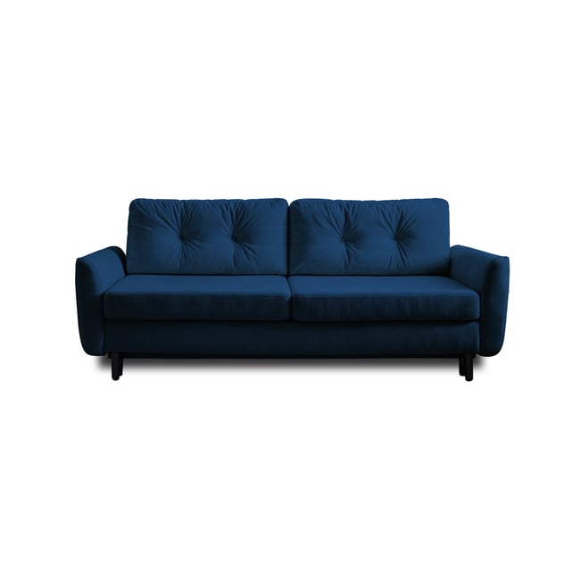 Canapé Convertible 3 places - NILS Couleur bleu nuit <span itemprop=