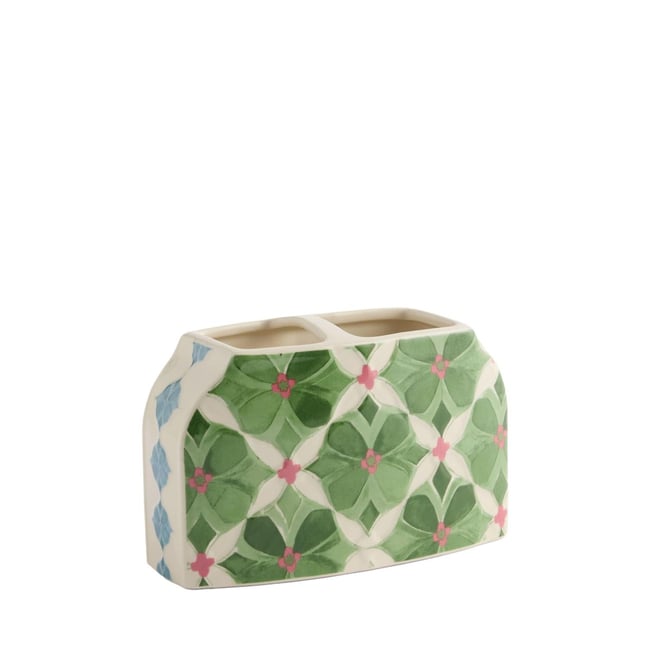 Distributeur à savon effet mosaïque Couleur vert <span itemprop=