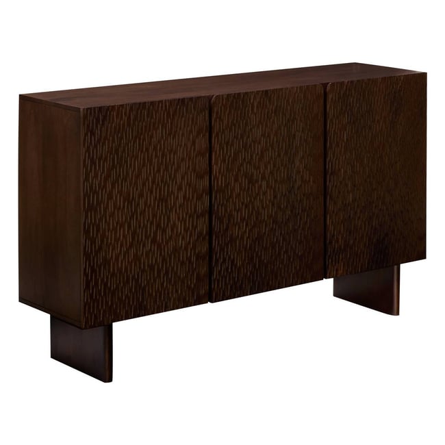 Buffet rectangulaire avec portes en manguier NYERO Couleur marron <span itemprop=