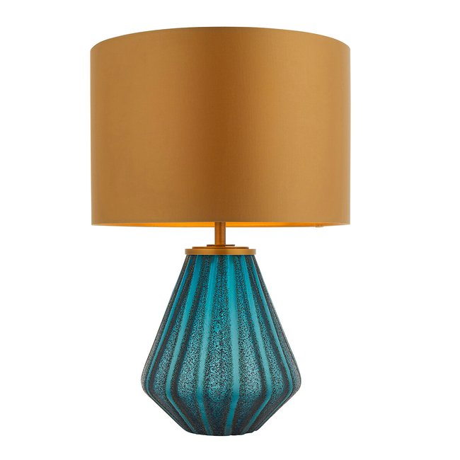 Turqoise Glass Table Lamp, aqua, SO'HOME
