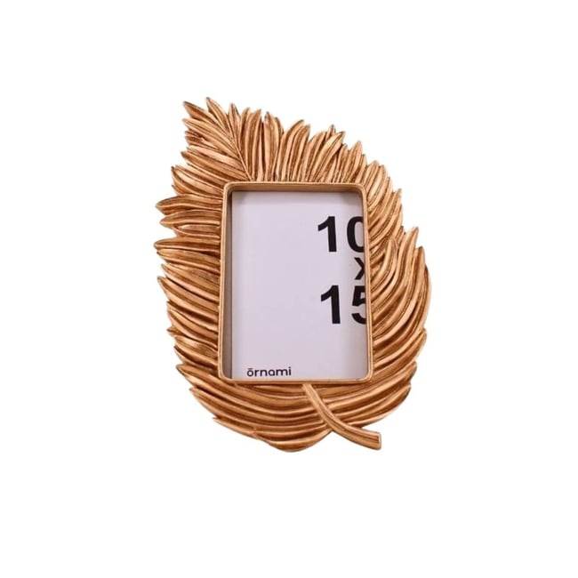 Cadre photo feuille résine 10x15cm Couleur doré <span itemprop=