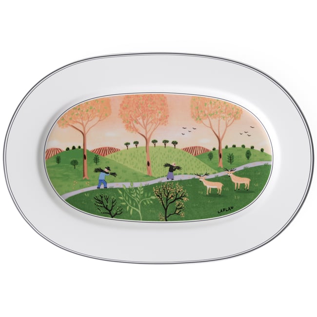 Plat De Service DESIGN NAIF Couleur multicolore <span itemprop=