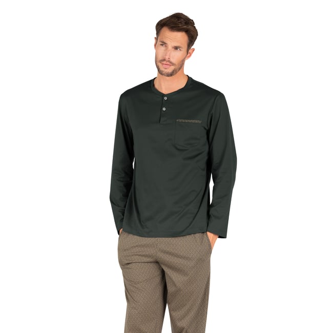 Pyjama long col T ÉDITION GOLD gris <span itemprop=