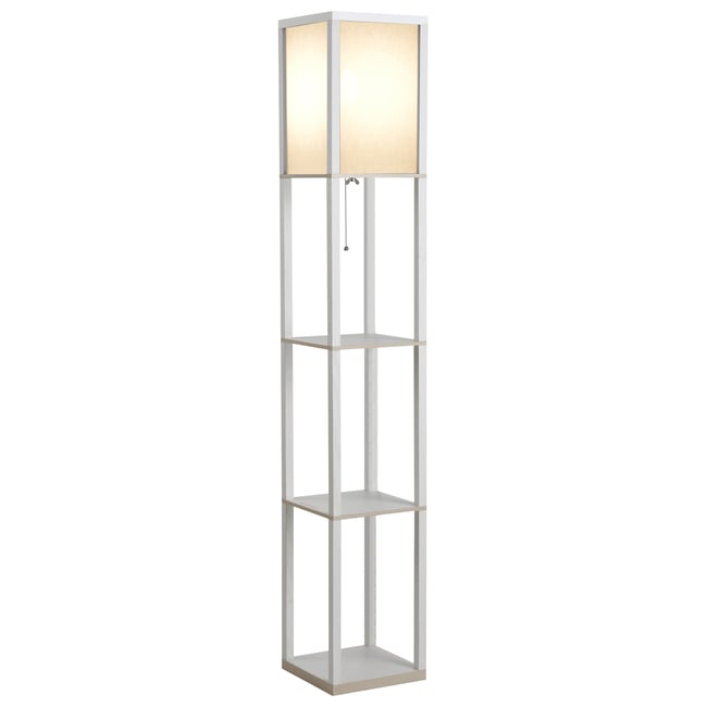 Lampadaire Bois Blanc Couleur blanc <span itemprop=