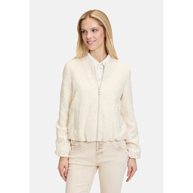Blouson à poches extérieures silky beige <span itemprop=