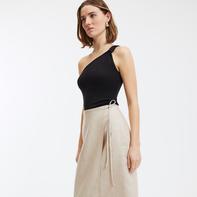 Asymmetric Vest Top with Asymmetric Strap - LA REDOUTE COLLECTIONS