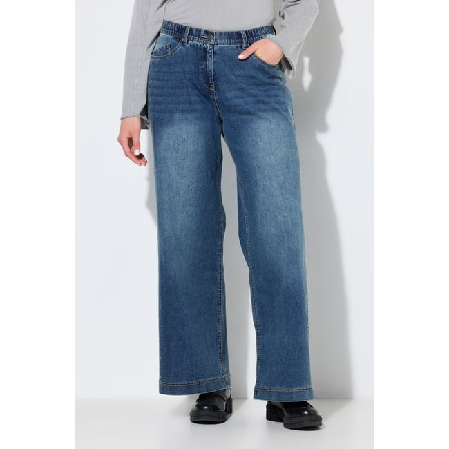 Jean Mary, jambe ultra-large bleu jean <span itemprop=
