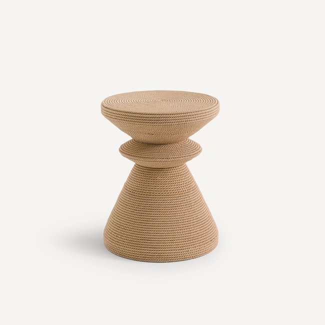 Bout de canapé manguier gainé de corde, Sablas Couleur naturel <span itemprop=