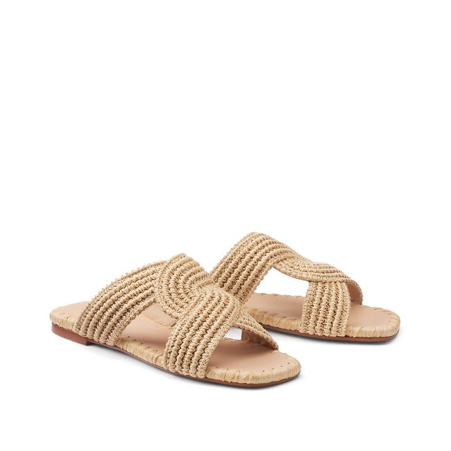 Mules plates Prado naturel <span itemprop=