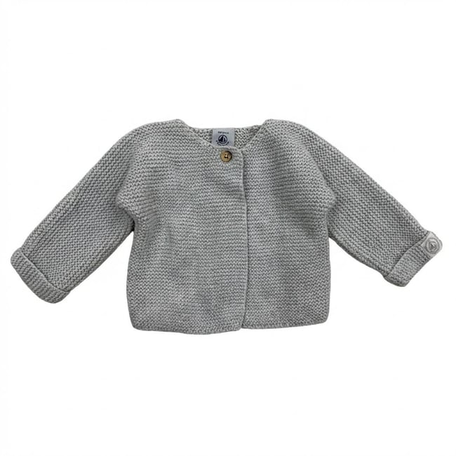 Cardigan bébé - Très bon état gris <span itemprop=