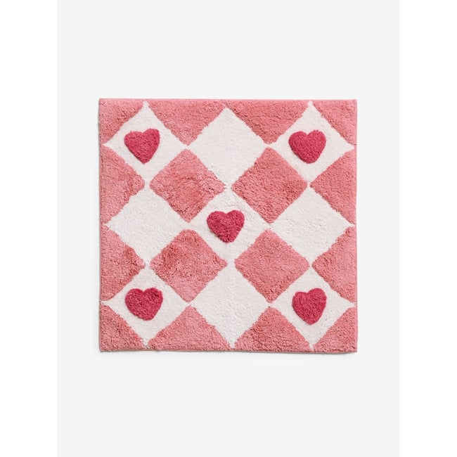 Tapis cœur rose <span itemprop=