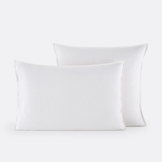 Funda de almohada, franela de algodón, Clara blanco <span itemprop=