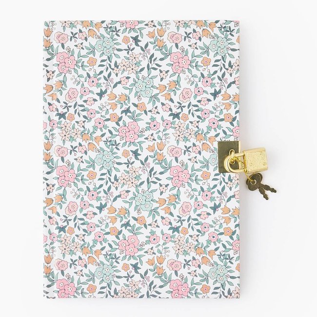 Journal intime A5 ligné, 80 pages avec cadenas amaretti <span itemprop=