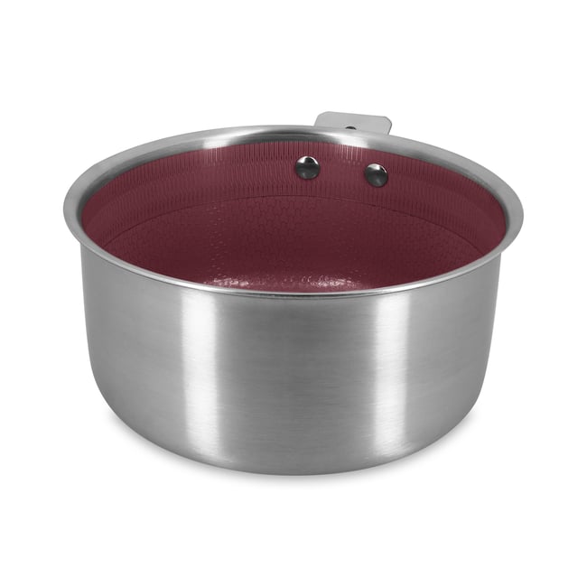 Casserole 20cm en acier inoxydable, AGLAE lie de vin <span itemprop=
