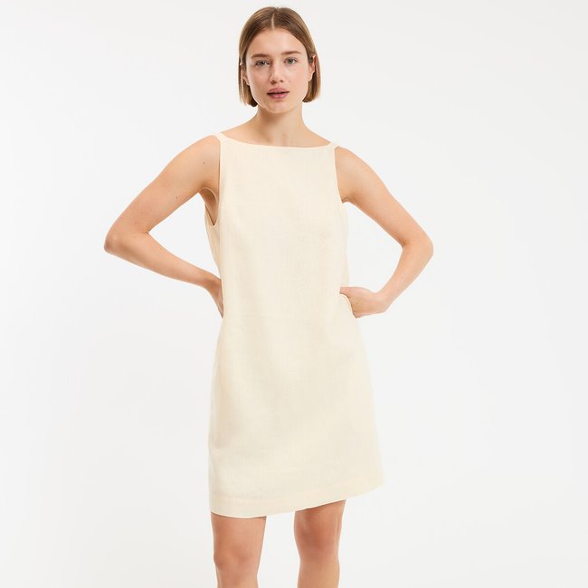 Robe droite en lin, courte, sans manches - LA REDOUTE COLLECTIONS
