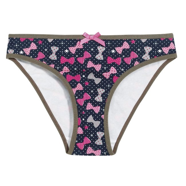 Ensemble soutien-gorge triangle sans armatures imprimé noeuds + Culotte Cutie multicolore <span itemprop=
